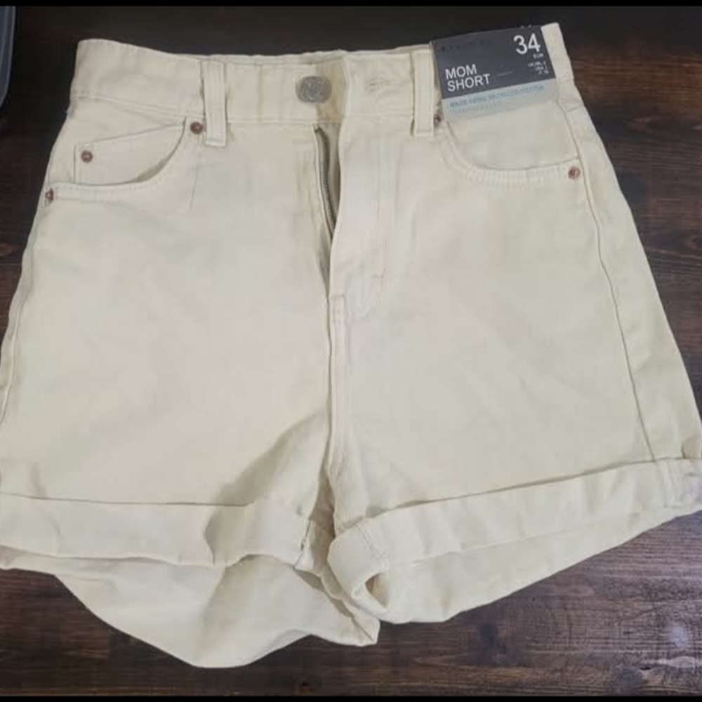 Primark Women's Cream Jean Shorts